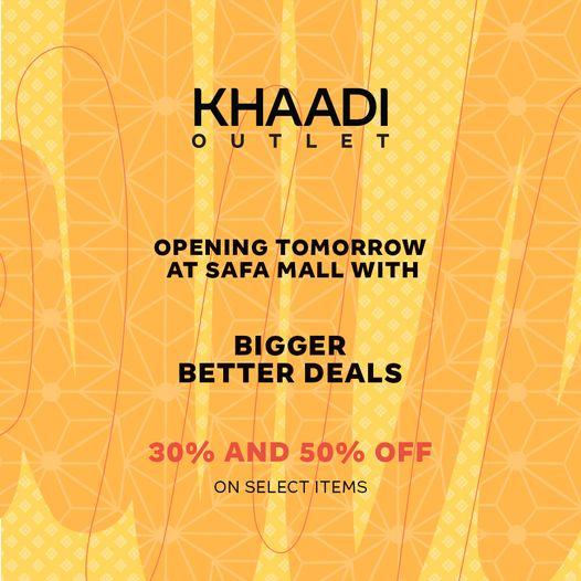 Khaadi flat 30 and 50 OFF Outlet Opening Sale Safa Mall Islamabad